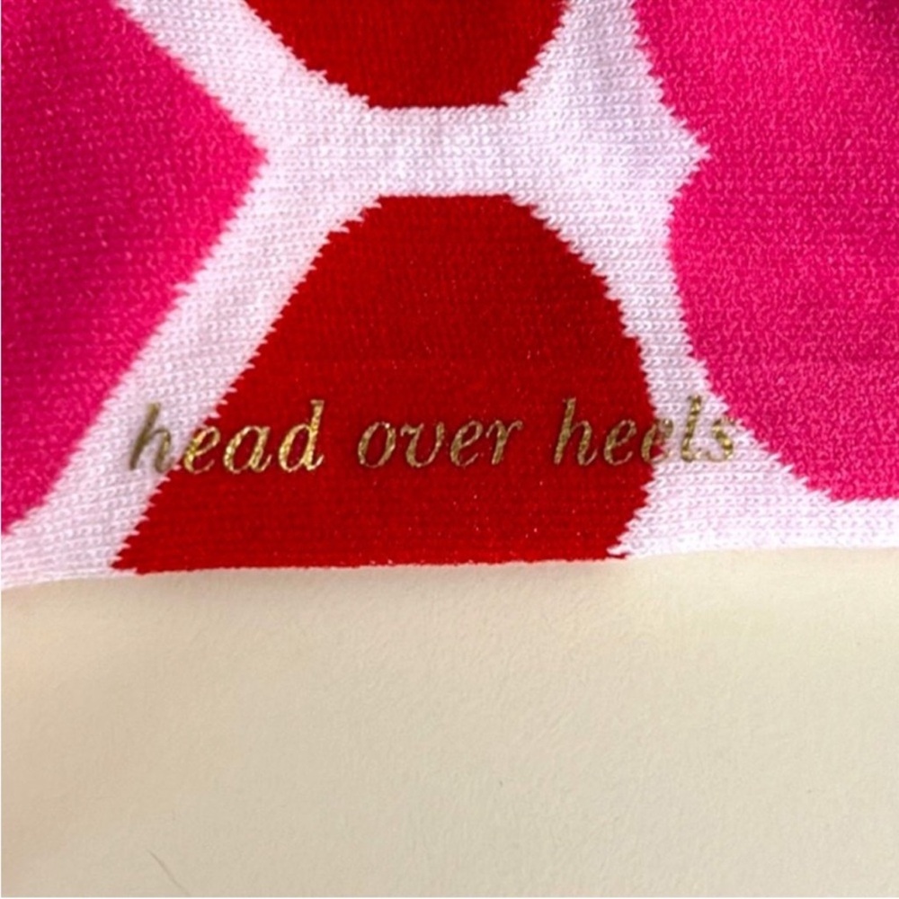 2 Pairs Kate Spade Red and Pink Heart Crew Socks - Picture 8 of 8